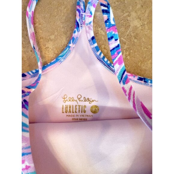 Lilly Pulitzer Luxletic Weekender Leggings & Sports Bra Set "Happy As A Clam" XX - Picture 4 of 5